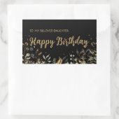 Black Gold Happy Birthday Sticker (Tasche)