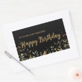 Black Gold Happy Birthday Sticker (Umschlag)