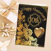 Black Gold Happy Hochzeitsfeier für Paar Karte