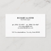 Black GOLD Hauslogo echtes Anwesen Visitenkarte (Rückseite)