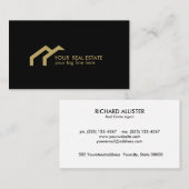 Black GOLD Hauslogo echtes Anwesen Visitenkarte (Vorne/Hinten)