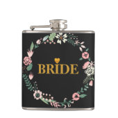 Black Gold Heart Bridge Flachmann (Vorderseite)