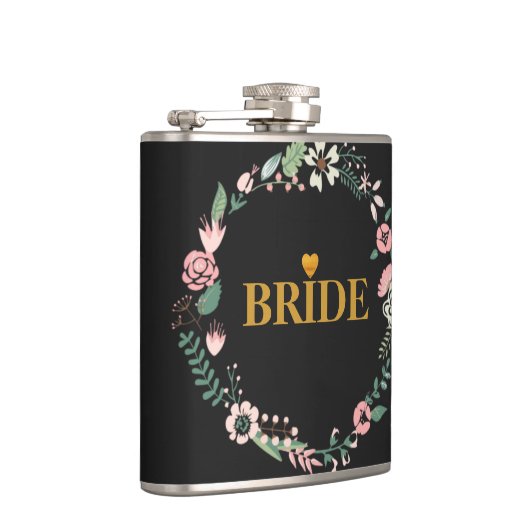 Black Gold Heart Bridge Flachmann (Rechts)