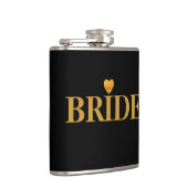 Black Gold Heart Bridge Flachmann (Rechts)