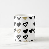 Black & Gold Heart Tasse (Mittel)