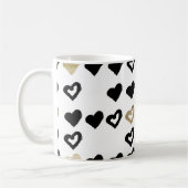 Black & Gold Heart Tasse (Links)