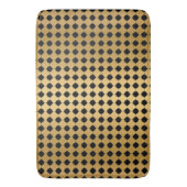 BLACK GOLD HEXAGON PATTERN BAD MAT BADEMATTE (Vorderseite Vertikal)