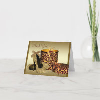 Black Gold High Heel Schuhe Vielen Dank Karten