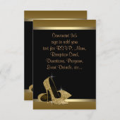 Black Gold High Heels UAWG Einladung (Vorne/Hinten)