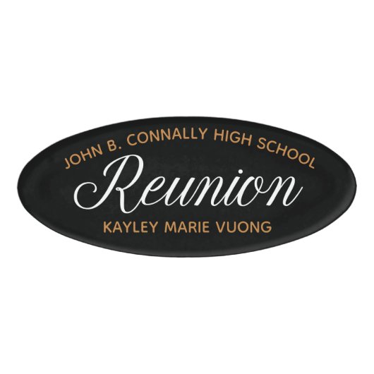 Black Gold High School Wiedersehen Personalisiert Namenschild (Vorderseite)