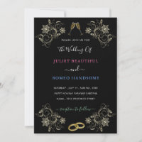 Black Gold Hochzeit Einladung für Ihr eigenes Desi