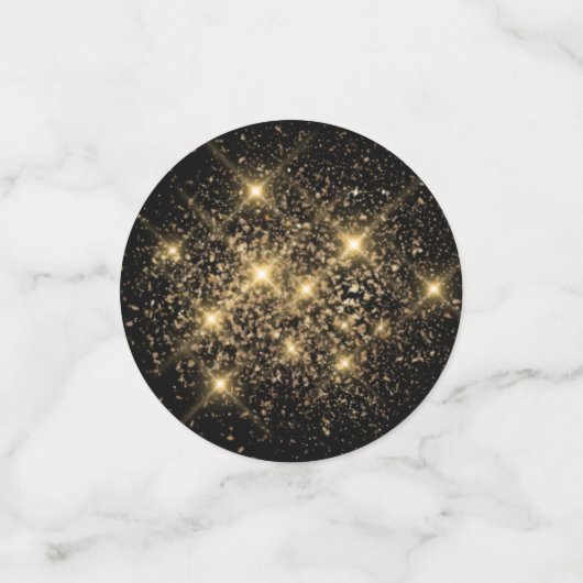 Black Gold Hochzeit Konfetti (Klein Vorderseite)