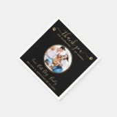 Black Gold Hochzeit Vielen Dank Custom Pet Hund Fo Serviette (Ecke)