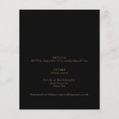 Black & Gold Hochzeitsfeier (Rückseite)