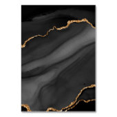 Black & Gold Hochzeitskarte Tischnummer (Rückseite)