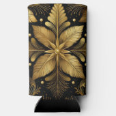 BLACK & GOLD HOLIDAY CHRISTMAS LEAVES SELTERS DOSENKÜHLER (Rückseite)