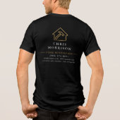 Black Gold Home Renovation Repair Tri-Blend Shirt (Rückseite)