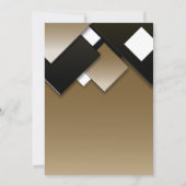 Black Gold Housewarming Party Einladung (Rückseite)