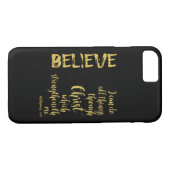 Black & Gold: Ich kann alles durch Christus tun Case-Mate iPhone Hülle (Rückseite (Horizontal))