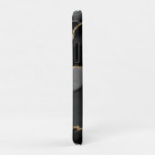 Black & Gold Imitate Glitzer Agate Case-Mate iPhone Hülle (Hinten/Rechts)