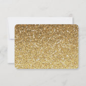 Black Gold Imitate Glitzer Bokeh UAWG RSVP Karte (Rückseite)