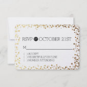 Black Gold Imitate Glitzer Bokeh UAWG RSVP Karte (Vorderseite)
