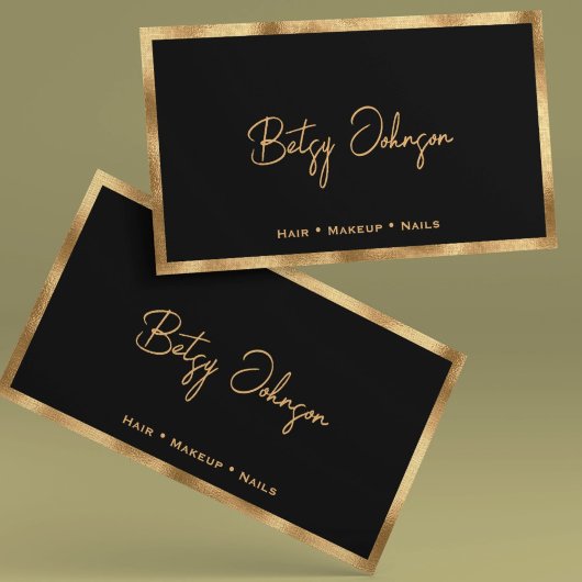 Black & Gold Imitats Fox Business Card Visitenkarte