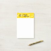 Black Gold Initial Monogram, trendy Elegant Name Post-it Klebezettel (Auf Schreibtisch)