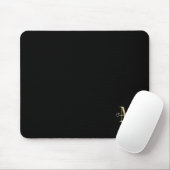 Black Gold Initial und Name Personalisiertes Gesch Mousepad (Mit Mouse)