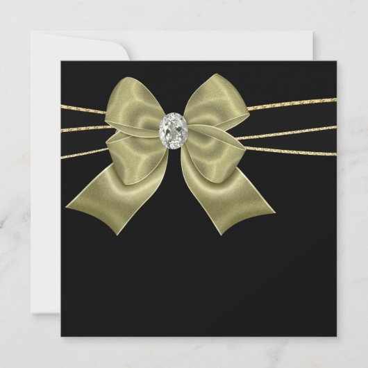 Black-Gold-Jeden Anlaß-Party Einladungen (Vorderseite)