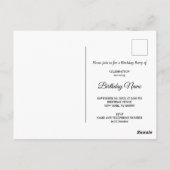 Black Gold & Jewel Leopard Postkarte (Rückseite)