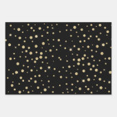 Black Gold Jeweled Champagne 20. Feier Geschenkpapier Set (Vorderseite 2)