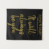 Black Gold Jubiläum Party Foto Stand Hintergrund Wandteppich (Vorderseite (Horizontal))