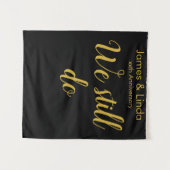 Black Gold Jubiläum Party Foto Stand Hintergrund Wandteppich (Vorderseite (Horizontal))