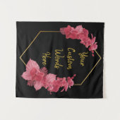 Black Gold Jubiläum Party Foto Stand Hintergrund Wandteppich (Vorderseite (Horizontal))