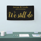 Black Gold Jubiläum Party - Neuer Hintergrund Banner (Messe)