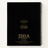 Black Gold Justice Columns Law Firm Notizblock (Rückseite)