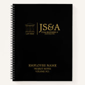 Black Gold Justice Columns Law Firm Notizblock (Vorderseite)