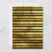 Black Gold Käfer Ballons Drive by Abschluss Einladung (Rückseite)