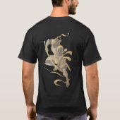 Black Gold Kanji Samurai Streetwear T-Shirt (Rückseite)