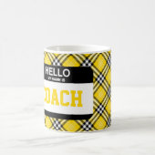 Black Gold Kariert COACH Name Kaffeetasse (Mittel)