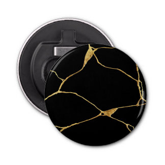 Black Gold Kintsugi Ancient Kintsukuroi Flaschenöffner