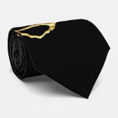 Black Gold Kintsugi Ancient Kintsukuroi Krawatte (Gerollt)