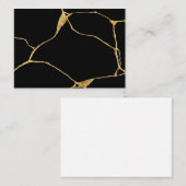 Black Gold Kintsugi Ancient Kintsukuroi Mitteilungskarte (Vorne/Hinten)