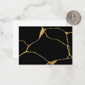 Black Gold Kintsugi Ancient Kintsukuroi Mitteilungskarte (Vorderseite/Rückseite Beispiel)