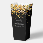 Black Gold Konfetti Name Geburtstag Geschenkschachtel (Vorderseite)