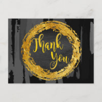 Black Gold Kreis Vielen Dank Glitzer Abstrakt
