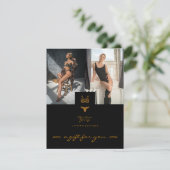 Black Gold Lace Boutique Gift Card (Stehend Vorderseite)