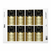 Black Gold Lace Wine Flasche Labels (Vorne)