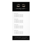 Black & Gold Lashes | Preise oder Dienstleistungen Werbekarte (Vorne)